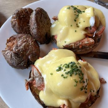 Lola - Salmon Eggs Benedict - Greek Near Me - Seattle, Washington