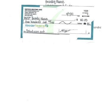 Keith's Heating & Air Conditioning - First refund of $100.00 of the $203.00 owed - Heating & Air Conditioning/HVAC Near Me - Saucier, Mississippi