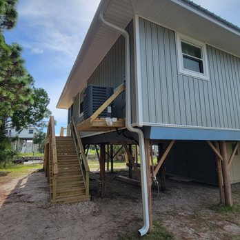 Bradley's Custom Gutters - Keeping rainwater off of your deck and stairs is very important . - Gutter Services Near Me - Tallahassee, Florida