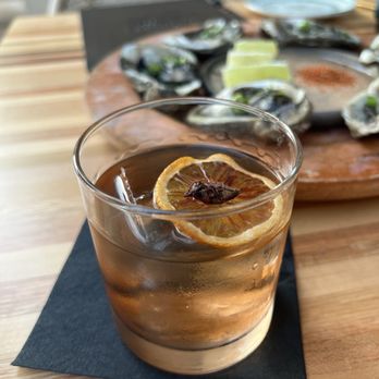 Amar - Oaxacan: Mezcal old fashioned. - Seafood Near Me - San Antonio, Texas