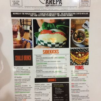 Avila Arepa - Menu - Venezuelan Near Me - Edmonton, Alberta Avila Arepa - Menu - Venezuelan Near Me - Edmonton, Alberta