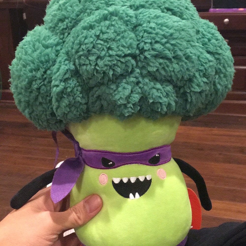 I got this broccoli character for 8$ when you'd think it cost 19.99$ or more at any other retail store. I got this broccoli character for 8$ when you'd think it cost 19.99$ or more at any other retail store.