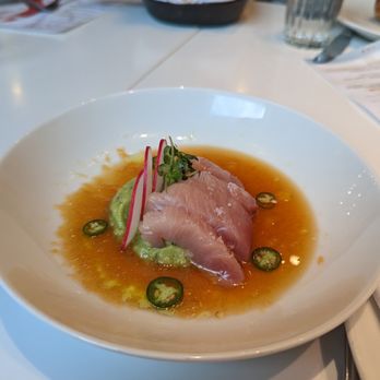 Fishing With Dynamite - Hamachi Sashimi and the bread and butter - Seafood Near Me - Manhattan Beach, California