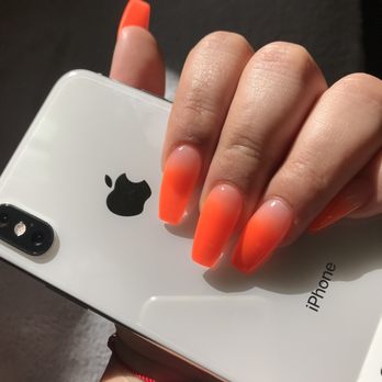Modern Nails - Bright orange ombré - Nail Salons Near Me - Santa Barbara, California Modern Nails - Bright orange ombré - Nail Salons Near Me - Santa Barbara, California