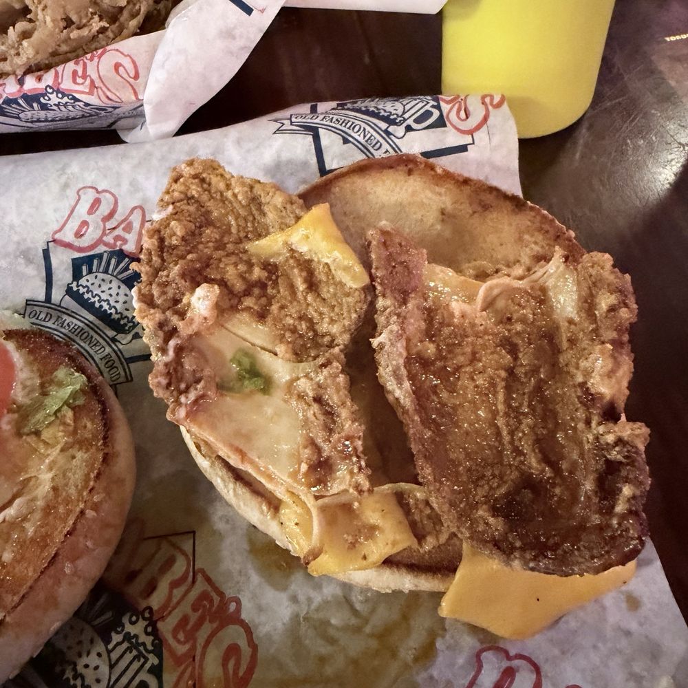 My spicy chicken sandwich looked like. Even asked the waitress and showed her, but she was insistent that that's how it comes. My spicy chicken sandwich looked like. Even asked the waitress and showed her, but she was insistent that that's how it comes.