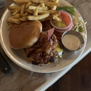 Ted's Montana Grill - Ted's Bacon Cheeseburger with fries - Burgers Near Me - Buford, Georgia Ted's Montana Grill - Ted's Bacon Cheeseburger with fries - Burgers Near Me - Buford, Georgia