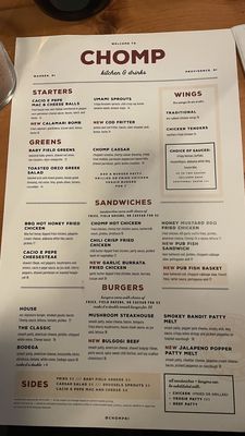 Menu photo 7 Chomp Kitchen and Drinks Providence, RI