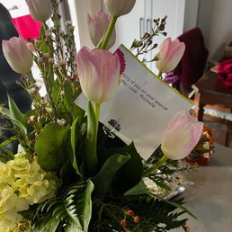 The flowers were lovely and delivered on time! The flowers were lovely and delivered on time!