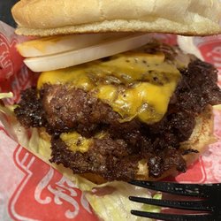 Freddy's Frozen Custard & Steakburgers - Red hot and blue burger