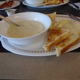 grits, toast & over easy fried eggs