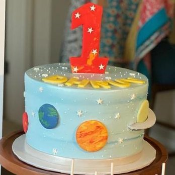 Cake Expressions - Space-themed cake for a first birthday - Bakeries Near Me - Santa Clara, California Cake Expressions - Space-themed cake for a first birthday - Bakeries Near Me - Santa Clara, California
