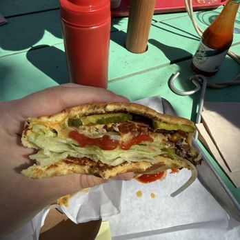Lou's Luncheonette - Bacon Cheeseburger - Lou Style - Barbeque Near Me - Sonoma, California Lou's Luncheonette - Bacon Cheeseburger - Lou Style - Barbeque Near Me - Sonoma, California