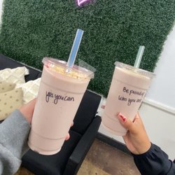 Energy All Day - First time trying this place, and i will be back frs.  I got the PB&J shake and it was goooood!!
