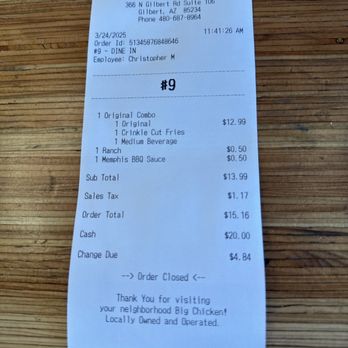 Big Chicken - Burgers Near Me - Gilbert, Arizona