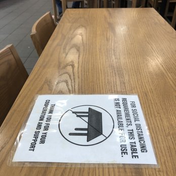 Five Guys - a table with a sign on it - Burgers Near Me - Columbia, South Carolina Five Guys - a table with a sign on it - Burgers Near Me - Columbia, South Carolina