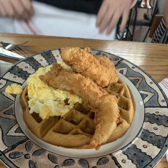 Whiskey Cake Kitchen & Bar - Chicken and Waffles, gravy is on the side - New American Near Me - Katy, Texas Whiskey Cake Kitchen & Bar - Chicken and Waffles, gravy is on the side - New American Near Me - Katy, Texas