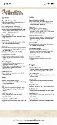Menu photo 7 Rustler's Steak House Windham, ME