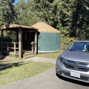 Sunset Bay State Park - Yurt H is the most private yurt. - Parks Near Me - Charleston, Oregon