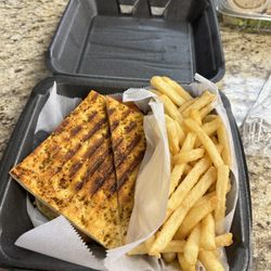 Pine Crust Pizza - Chicken pesto panini with fries