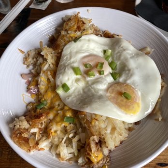 Seven Mile Cafe - Loaded potato with sausage and onion - Breakfast & Brunch Near Me - Keller, Texas