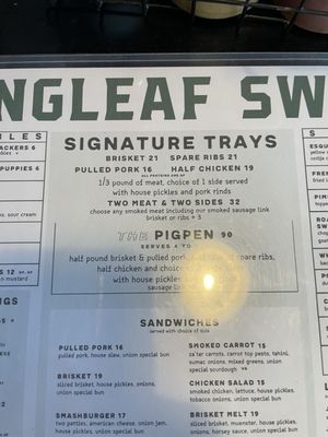 Menu photo 1 Longleaf Swine BBQ Raleigh, NC