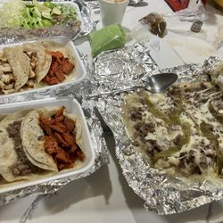 Asadero Kino - Take home Chorizo, Carne Asada, Chicken Tacos with Condiments and Green Chile, Ribs, Steak Potatoes