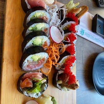 Green Tea Japanese Restaurant - Three kings roll and Monster Maki - Japanese Near Me - Chicago, Illinois Green Tea Japanese Restaurant - Three kings roll and Monster Maki - Japanese Near Me - Chicago, Illinois