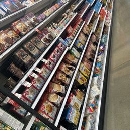 The pantry aisle is well stocked. The pantry aisle is well stocked.
