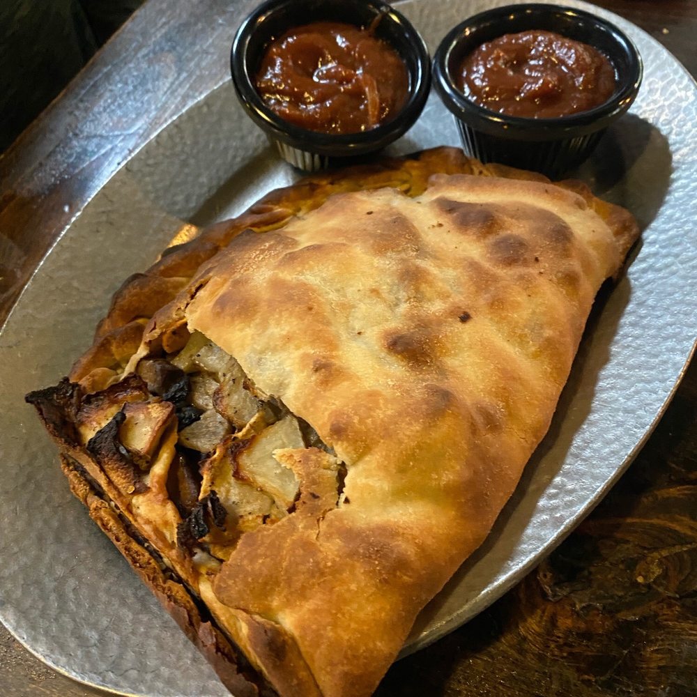 Cornish Pasty Co - Burnt vegan Oggie pasty. Terrible. - British Near Me - Flagstaff, Arizona