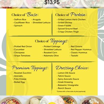 Basil & Olive - Build your Own Menu - Mediterranean Near Me - Belleville, New Jersey
