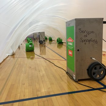 SERVPRO of Springfield and Sangamon - Drying projects come in all shapes and sizes. This one was the size of a school gymnasium! Peace of mind by the Servpro crew. - Damage Restoration Near Me - Springfield, Illinois SERVPRO of Springfield and Sangamon - Drying projects come in all shapes and sizes. This one was the size of a school gymnasium! Peace of mind by the Servpro crew. - Damage Restoration Near Me - Springfield, Illinois