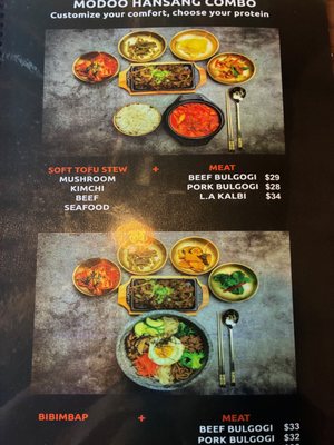 Menu photo 2 Modoo Hansang Bothell, WA