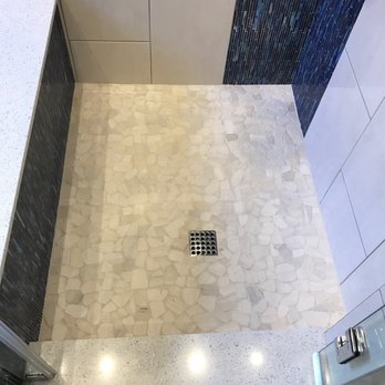Young Tile International - New master shower floor - Flooring Near Me