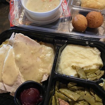 Old Mill Restaurant - Turkey, dressing, green beans, Southern Style Corn Chowder, hushpuppies, biscuit, mashed potatoes - American Near Me - Pigeon Forge, Tennessee Old Mill Restaurant - Turkey, dressing, green beans, Southern Style Corn Chowder, hushpuppies, biscuit, mashed potatoes - American Near Me - Pigeon Forge, Tennessee