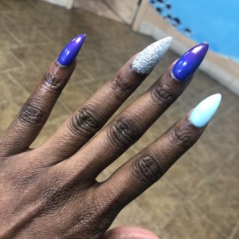 Spa Nails 4 - No chip & mood changing no chip & glitter stilettos nails. - Nail Salons Near Me - Saint John, Indiana