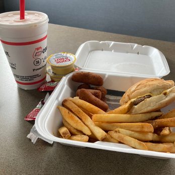 Cook Out - Milkshake, Big Double Cheeseburger w/ Cajun Fries & Hushpuppies - Burgers Near Me - Ashland, Virginia Cook Out - Milkshake, Big Double Cheeseburger w/ Cajun Fries & Hushpuppies - Burgers Near Me - Ashland, Virginia