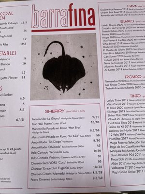 Menu photo 4 Barrafina London, XGL Menu photo 4 Barrafina London, XGL