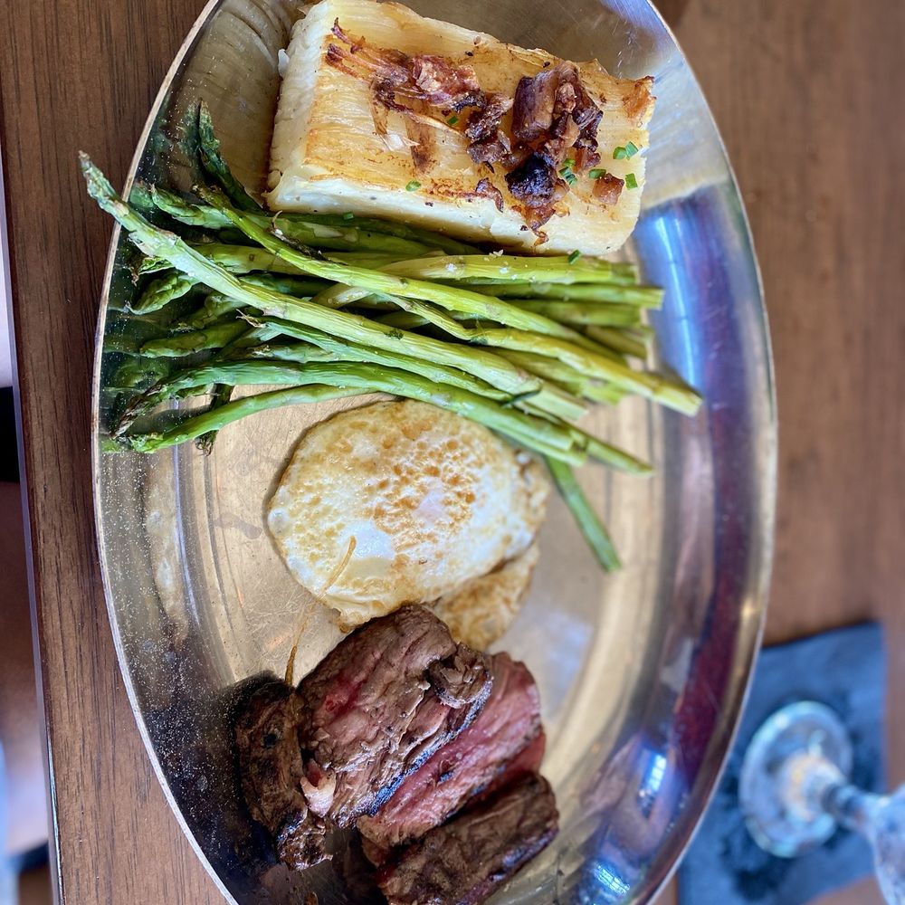 Steelbach - Gluten free version of the steak and eggs - New American Near Me - Tampa, Florida Steelbach - Gluten free version of the steak and eggs - New American Near Me - Tampa, Florida