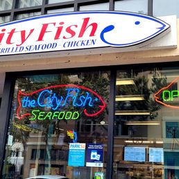 Exterior outside entrance of The City Fish - San Jose, California Exterior outside entrance of The City Fish - San Jose, California