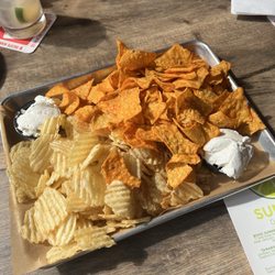 The Boreal House - Top the tater with ripple chips and Doritos