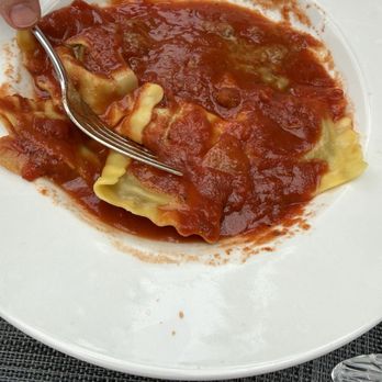 Balistreri's Bluemound Inn - Runny marinara sauce on beef ravioli - Pizza Near Me - Milwaukee, Wisconsin