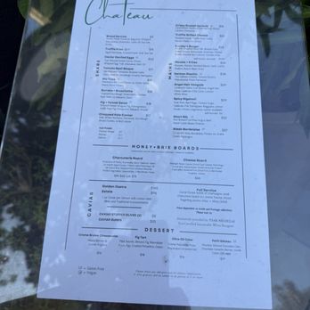 Château - Menu outside - Cocktail Bars Near Me - Walnut Creek, California Château - Menu outside - Cocktail Bars Near Me - Walnut Creek, California