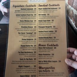 Drink menu