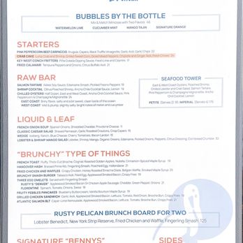 Rusty Pelican - Menu - Seafood Near Me - Tampa, Florida