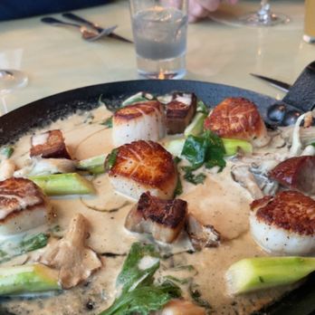 Scales - Summer scallops with morel cream - Seafood Near Me - Portland, Maine Scales - Summer scallops with morel cream - Seafood Near Me - Portland, Maine