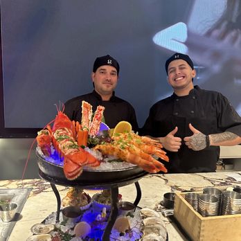 Giselle Miami - Chefs beautiful seafood display - Mediterranean Near Me - Miami, Florida Giselle Miami - Chefs beautiful seafood display - Mediterranean Near Me - Miami, Florida
