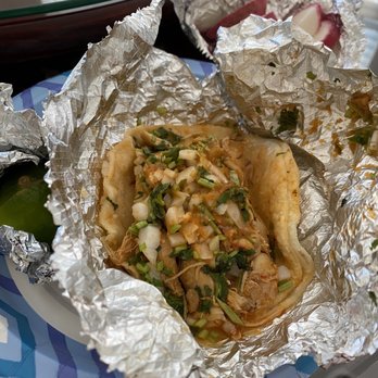 Los Pericos - Soft Taco with shredded chicken - Mexican Near Me - Hayward, California Los Pericos - Soft Taco with shredded chicken - Mexican Near Me - Hayward, California