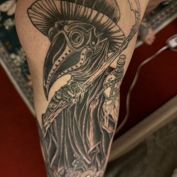 Family Dinner Studio - Plague doctor - Tattoo Near Me - Huntington Beach, California Family Dinner Studio - Plague doctor - Tattoo Near Me - Huntington Beach, California