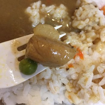 Joy Teriyaki - Only one tiny piece of chicken that I was able to find in my Curry Chicken rice. - Japanese Near Me - Wilsonville, Oregon