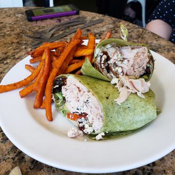 Southern Roots - Cobb wrap with sweet potato fries - Southern Near Me - Jamestown, North Carolina